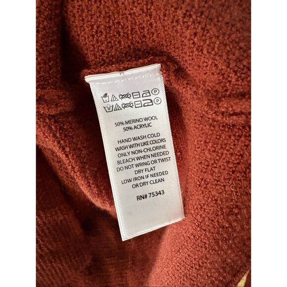 Tahari Burnt Orange Wrap Cardigan Sweater Size Large - Picture 5 of 6